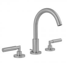 Jaclo 8880-T459-836-PCH - Uptown Contempo Faucet with Round Escutcheons and Contempo Slim Lever Handles and Fully Polished a