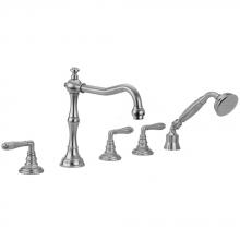 Jaclo 9930-T674-A-TRIM-PCH - Roaring 20's Roman Tub Set with Smooth Lever Handles and Angled Handshower