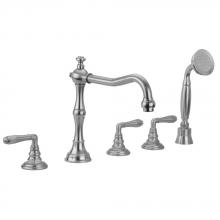 Jaclo 9930-T674-S-TRIM-PCH - Roaring 20's Roman Tub Set with Smooth Lever Handles and Straight Handshower