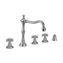 Jaclo 9930-T678-S-TRIM-PCH - Roaring 20's Roman Tub Set with Ball Cross Handles and Straight Handshower