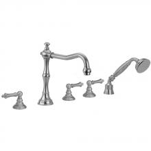 Jaclo 9930-T679-A-TRIM-PCH - Roaring 20's Roman Tub Set with Ball Lever Handles and Angled Handshower