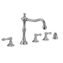 Jaclo 9930-T679-S-TRIM-PCH - Roaring 20's Roman Tub Set with Ball Lever Handles and Straight Handshower