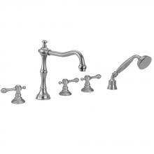 Jaclo 9930-T692-A-TRIM-PCH - Roaring 20's Roman Tub Set with Majesty Lever Handles and Angled Handshower