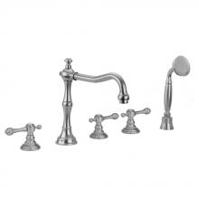 Jaclo 9930-T692-S-TRIM-PCH - Roaring 20's Roman Tub Set with Majesty Lever Handles and Straight Handshower