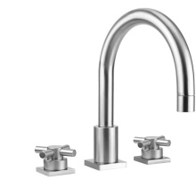 Jaclo 9981-TSQ630-TRIM-PCH - Contempo Uptown Roman Tub Set with Contempo Low Cross Handles - Square Escutcheons