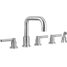 Jaclo 9982-L-A-TRIM-PCH - Contempo Downtown Roman Tub Set with High Lever Handles and Angled Handshower Holder