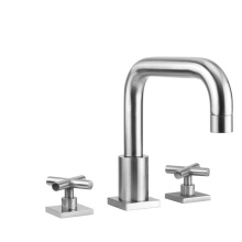 Jaclo 9983-TSQ462-TRIM-PCH - Contempo Downtown Roman Tub Set with Hub Base Cross Handles and Square Escutcheons