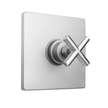 Jaclo A263-TRIM-PCH - Square Plate with Contempo Hub Base Cross Trim for Pressure Balance Cycling Valve (J-CSV)