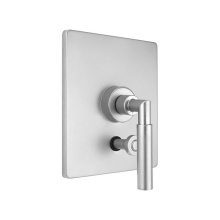 Jaclo A959-TRIM-PCH - Rectangle Plate With Round Contempo Hub Base Lever Trim For Pressure Balance Cycling Valve With Bu