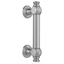 Jaclo H61-FM-18-SDB - 18'' H61 Reeded with End Caps Front Mount Shower Door Pull