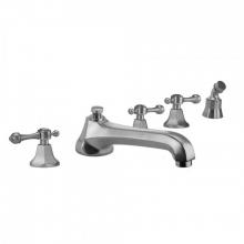 Jaclo 6970-T682-A-TRIM-PCH - Astor Roman Tub Set with Low Spout and Majesty Lever Handles and Angled Handshower Mount