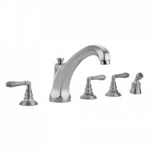 Jaclo 6972-T674-A-TRIM-PCH - Westfield Roman Tub Set with High Spout and Smooth Lever Handles and Angled Handshower Mount