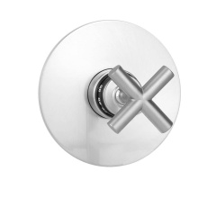 Jaclo T361-TRIM-PCH - Round Plate With Contempo Slim Cross Handle Trim For Thermostatic Valves (J-TH34 & J-TH12)