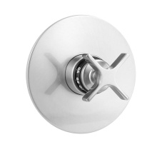 Jaclo T560-TRIM-PCH - Round Plate With Lila Cross Handle Trim For Thermostatic Valves (J-TH34 & J-TH12)