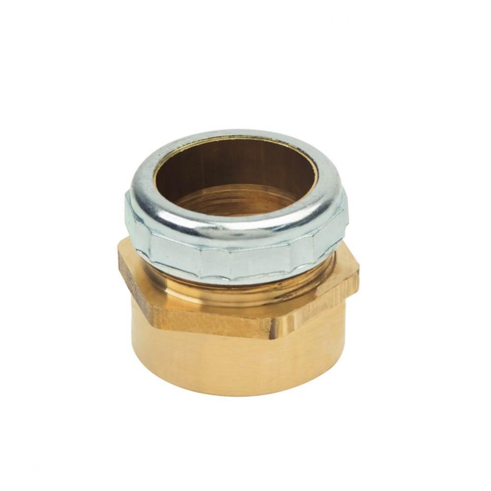 COMPRESSION FEMALE WASTE CONNECTOR, 1-1/4'' OD TUBE X 1-1/4'' FIP