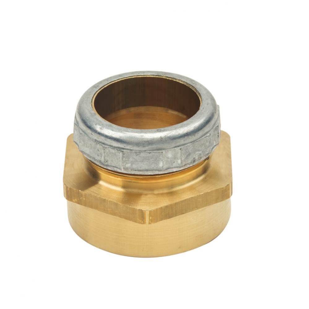 COMPRESSION FEMALE WASTE CONNECTOR, 1-1/4'' OD TUBE X 1-1/2'' FIP