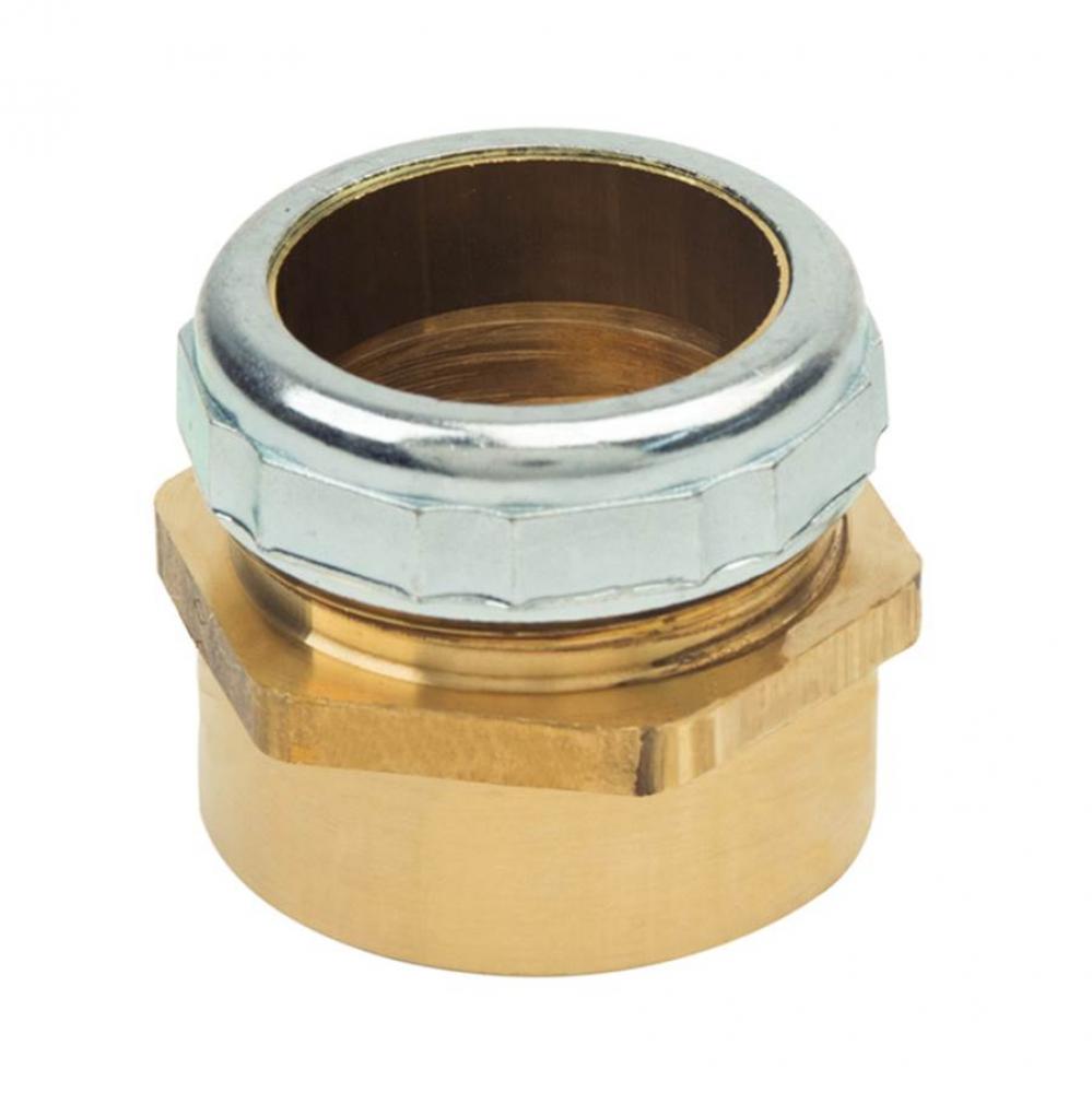 WAST CONN W/RGH NUT/POLY COMP RING