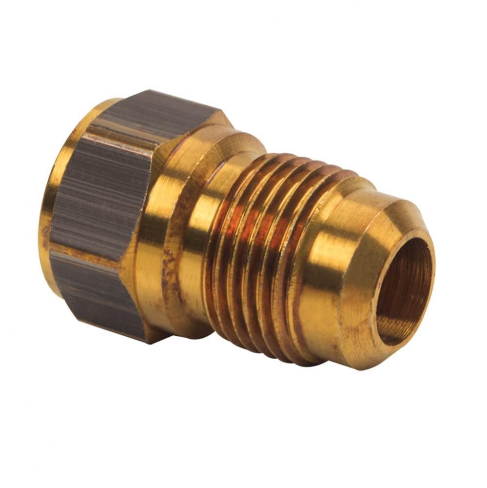 FLARE FEMALE REDUCING ADAPTOR, 1/2'' OD TUBE X 3/8'' FIP