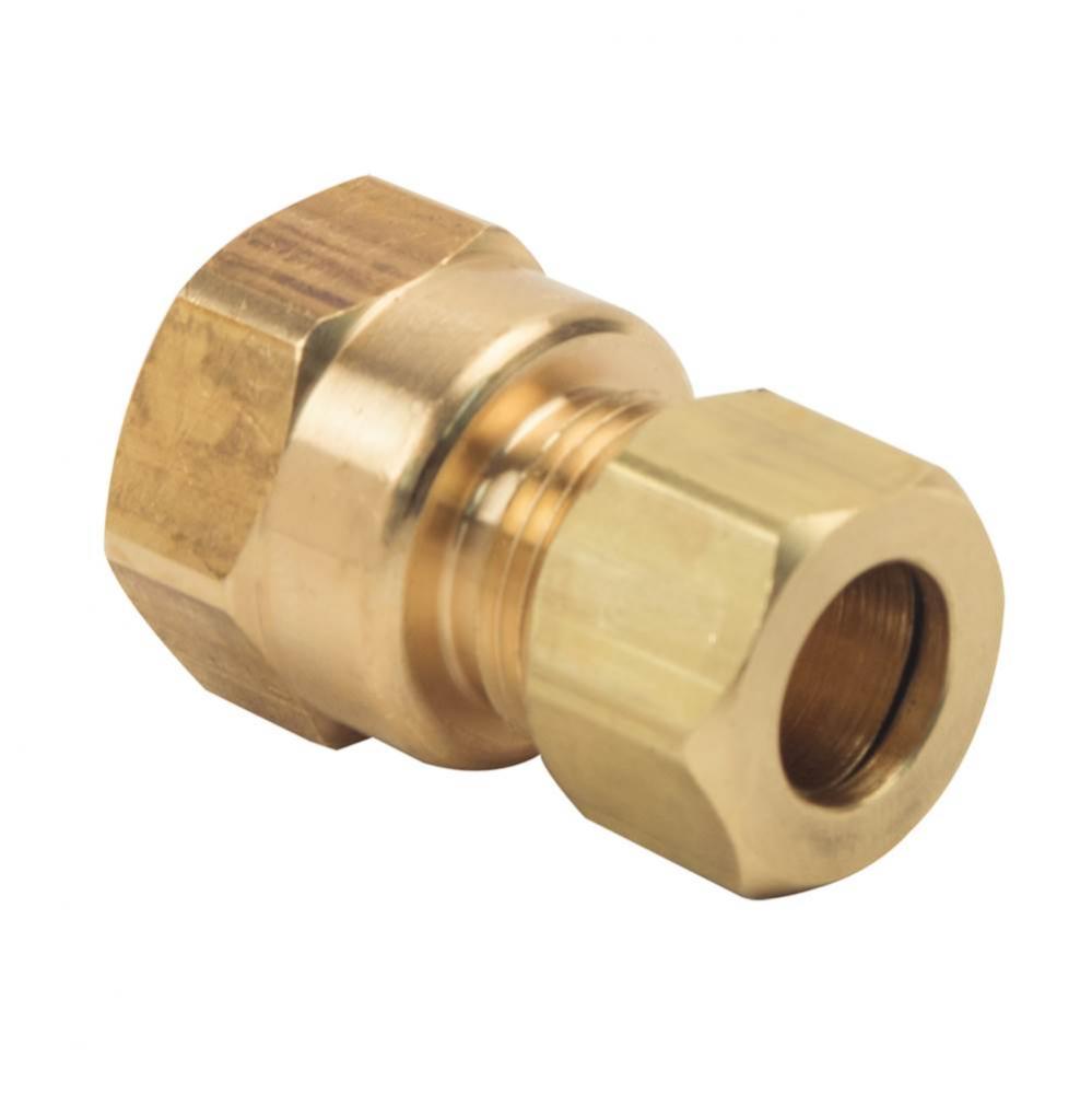 COMPRESSION FEMALE ADAPTOR, 3/8'' OD TUBE X 3/8'' FIP