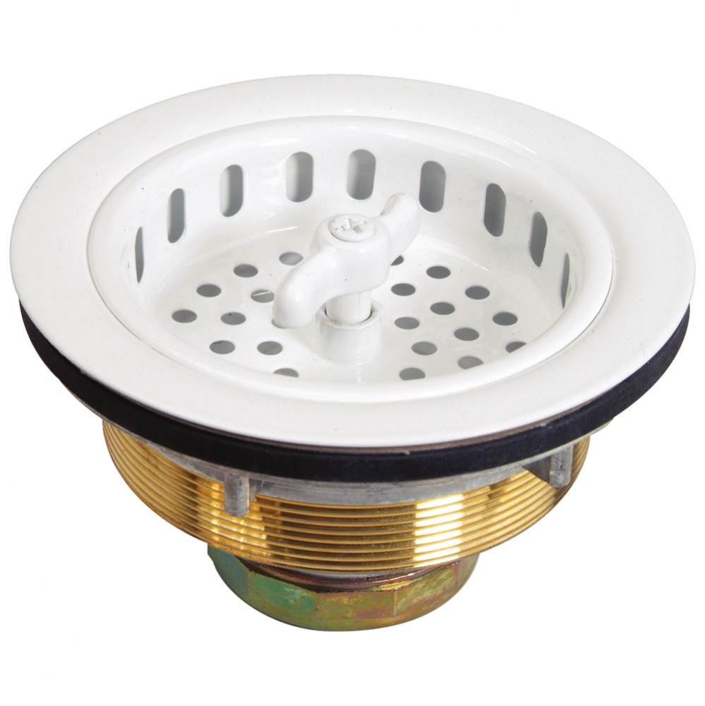 SPF BRS LRG BSKT STRNR - 3-1/2'' WING NUT LOCKING STYLE BASKET W/ NUTS and WASHERS