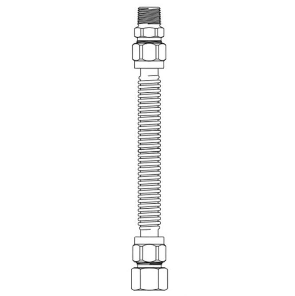 CSS GAS CONN 3/8'' OD NUT X NUT X 70'' NON CSA