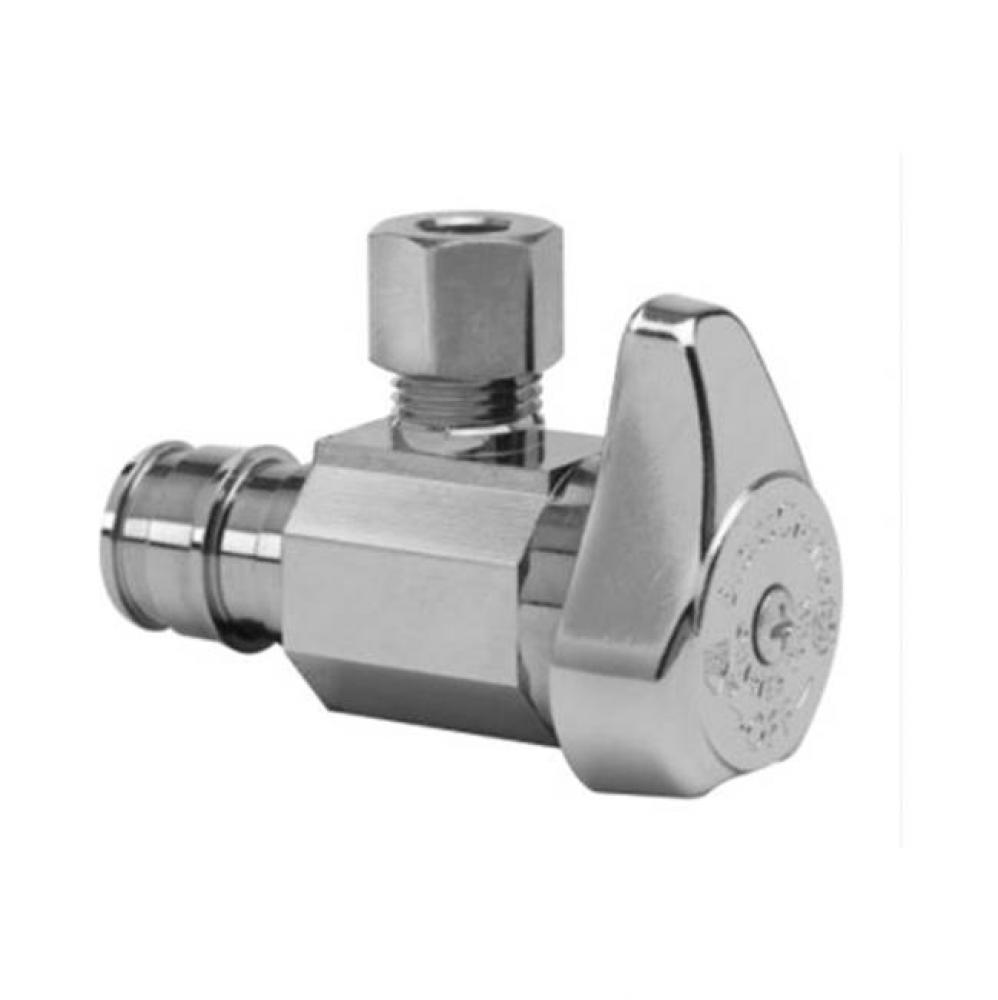 1/4-Turn Angle Valve, 1/2'' Nominal Cold Expansionx3/8'' OD Compression