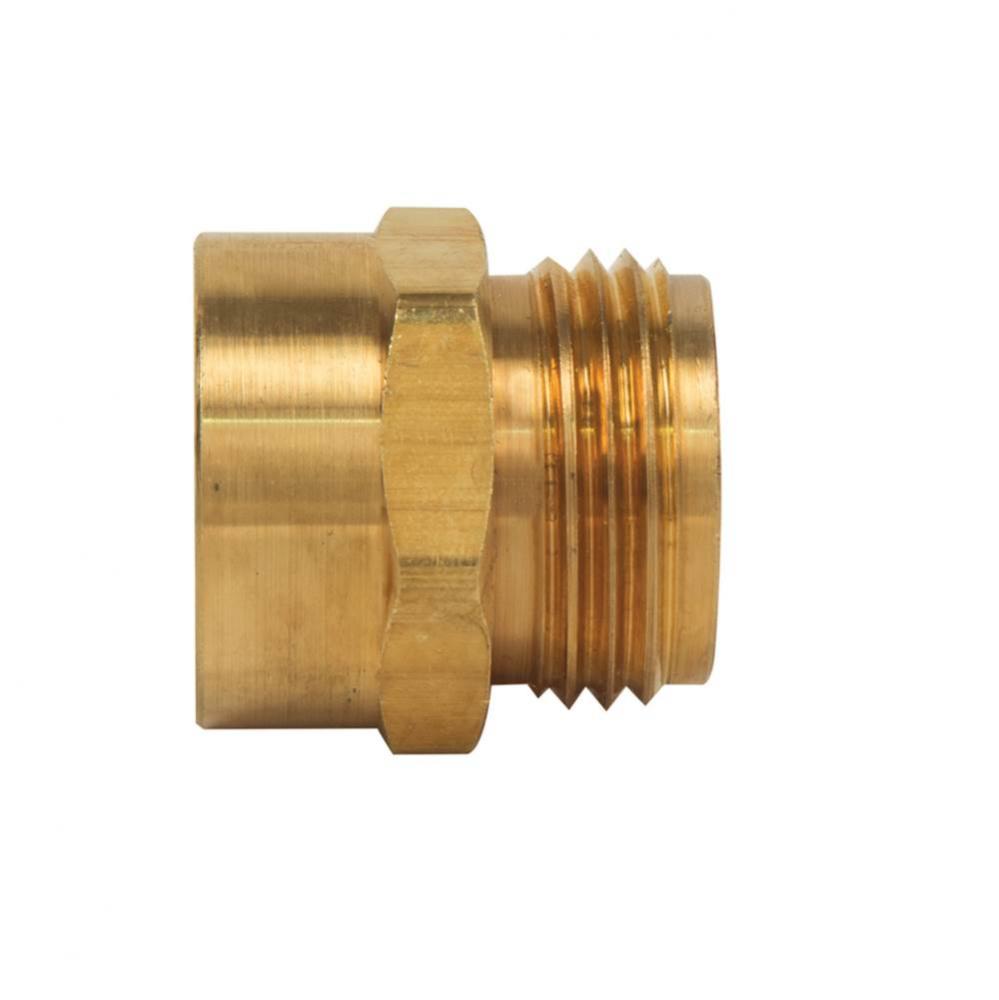 MALE HOSE ADAPTOR (FIP END), 3/4'' MALE HOSE THREAD INLET X 3/4'' FIP OUTLET
