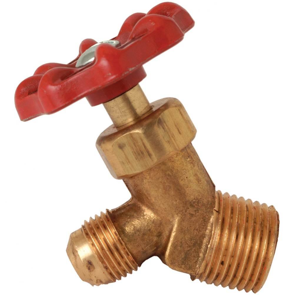 45 degree OIL TANK VALVE, 3/8'' OD FLARE X 1/2'' MIP