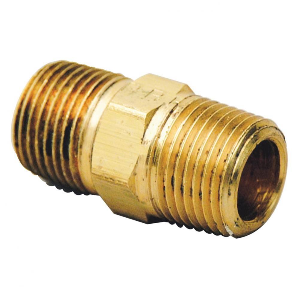 HEX PIPE NIPPLES, 1/4'' MIP X 1/8'' MIP