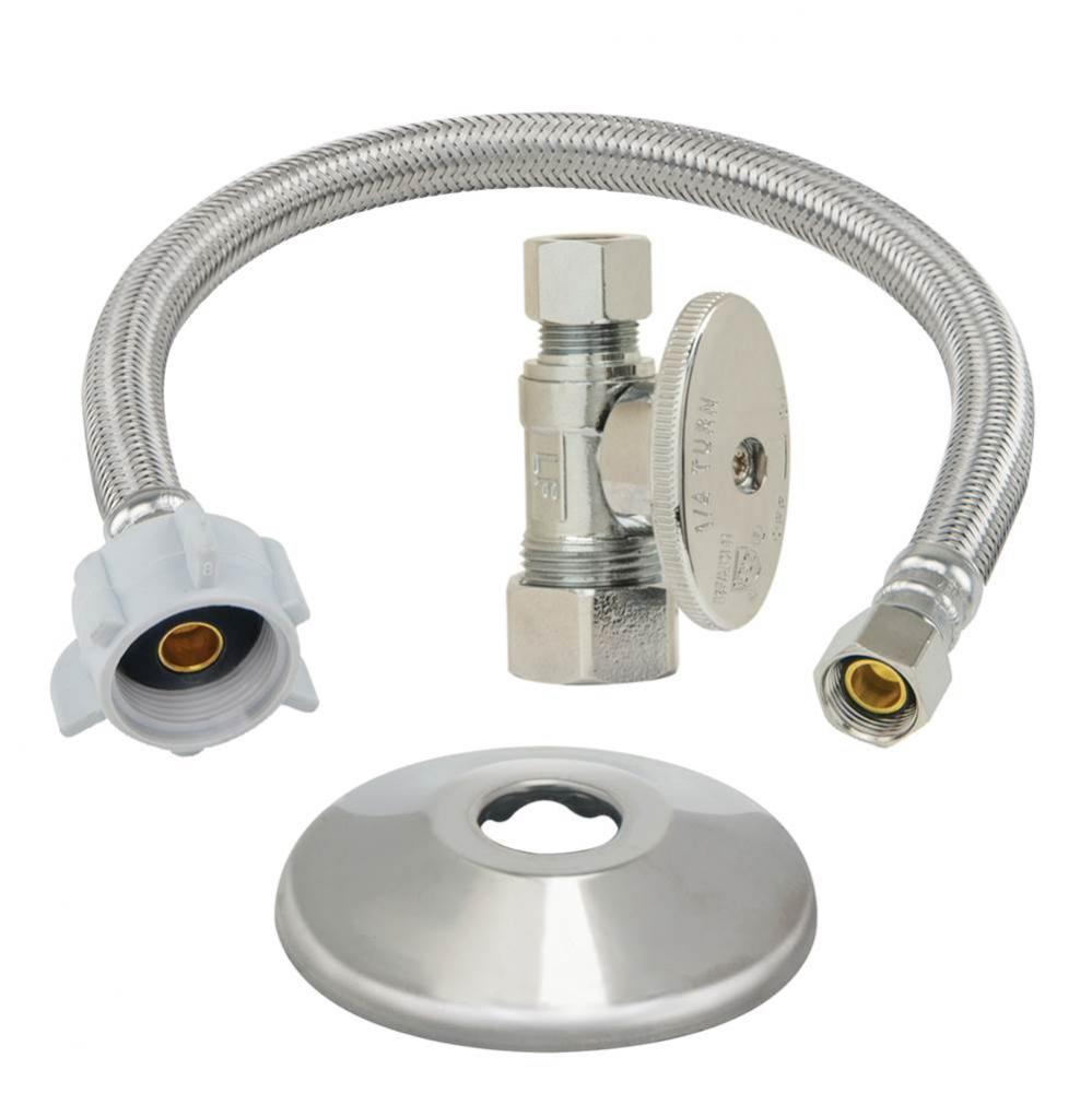 Toilet Conn Kit 1/2 Nom Comp x3/8 ODCom