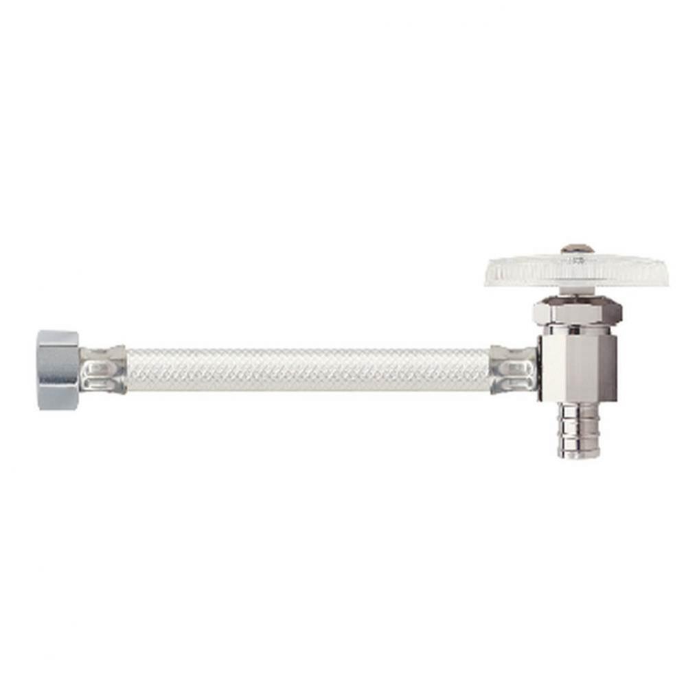 FAUCET MT ONE-PC SUPPLY - ANG STOP/VINYL CONN. - 1/2'' NOM BARB X 1/2'' FIP X