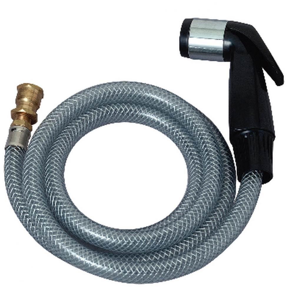 SINK SPRAY HEAD W/HOSE BLACK & CHROME