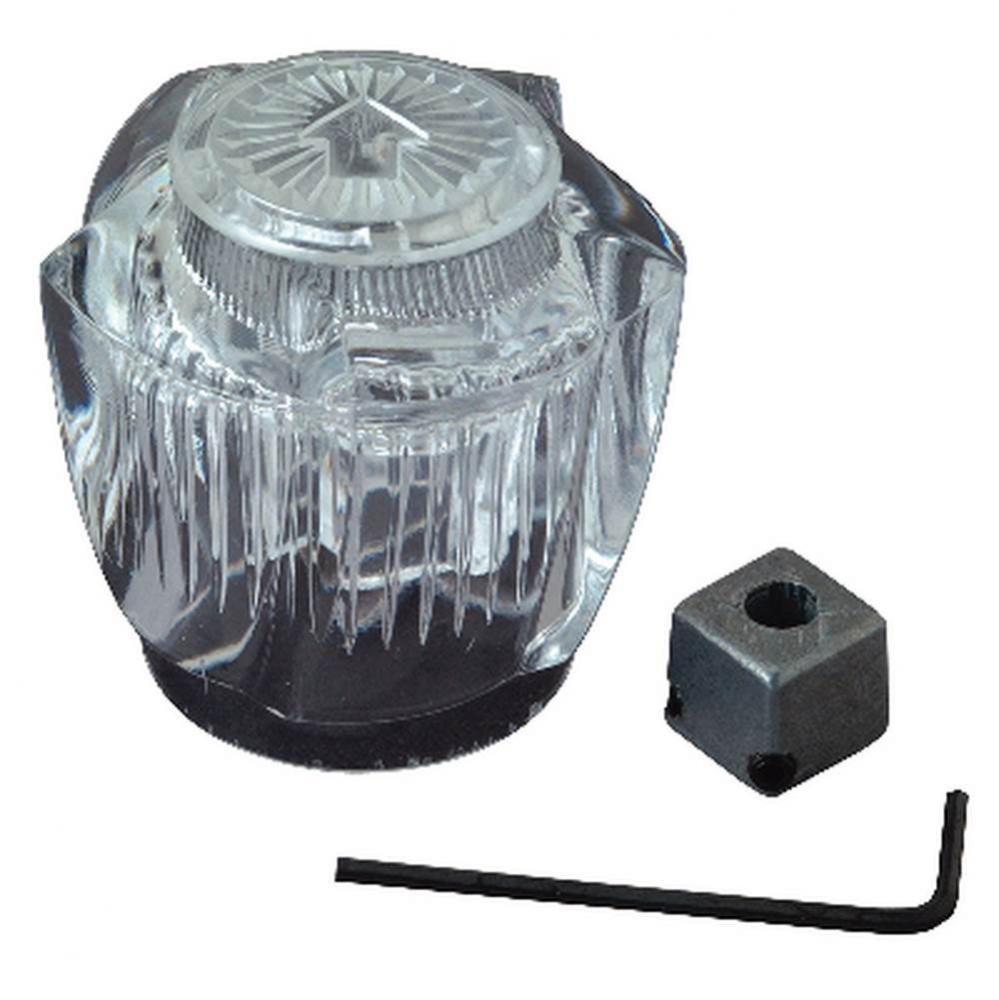 FIT-ALL CRYSTAL HANDLE W/ADAPTER
