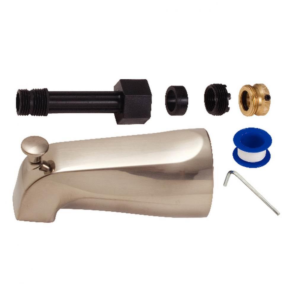 UNIVERSAL DIVERTER TUB SPOUT - PVD SN