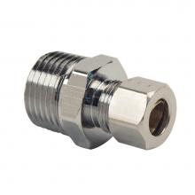 Brasscraft 13X R - COMPRESSION MALE REDUCING ADAPTOR, 3/8'' OD TUBE, DRILL THROUGH (NO TUBE STOP) X 1/2&apo