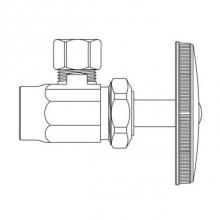 Brasscraft SR1BX C - LSKEY ANG VAL 3/8 NOM SWTX3/8OD CMP CHR