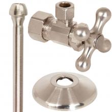 Brasscraft XKTCR1920AX NS - SPF FAUCET SUP. KIT - 1/4 TURN - ANG- 1/2'' NOM COMP X 3/8'' OD COMP W/ SHALL.