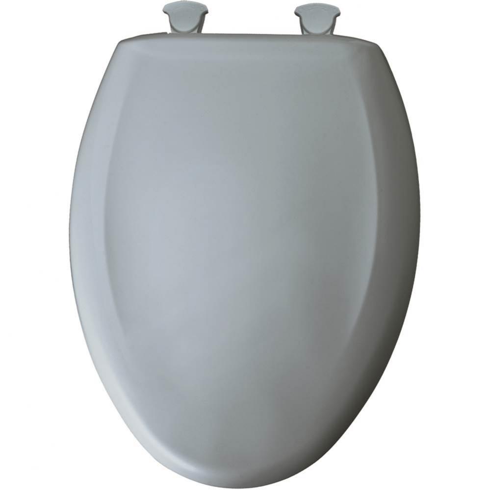 Elongated Plastic Toilet Seat in Cerulean Blue with STA-TITE Seat Fastening System, Easy-Clean &am