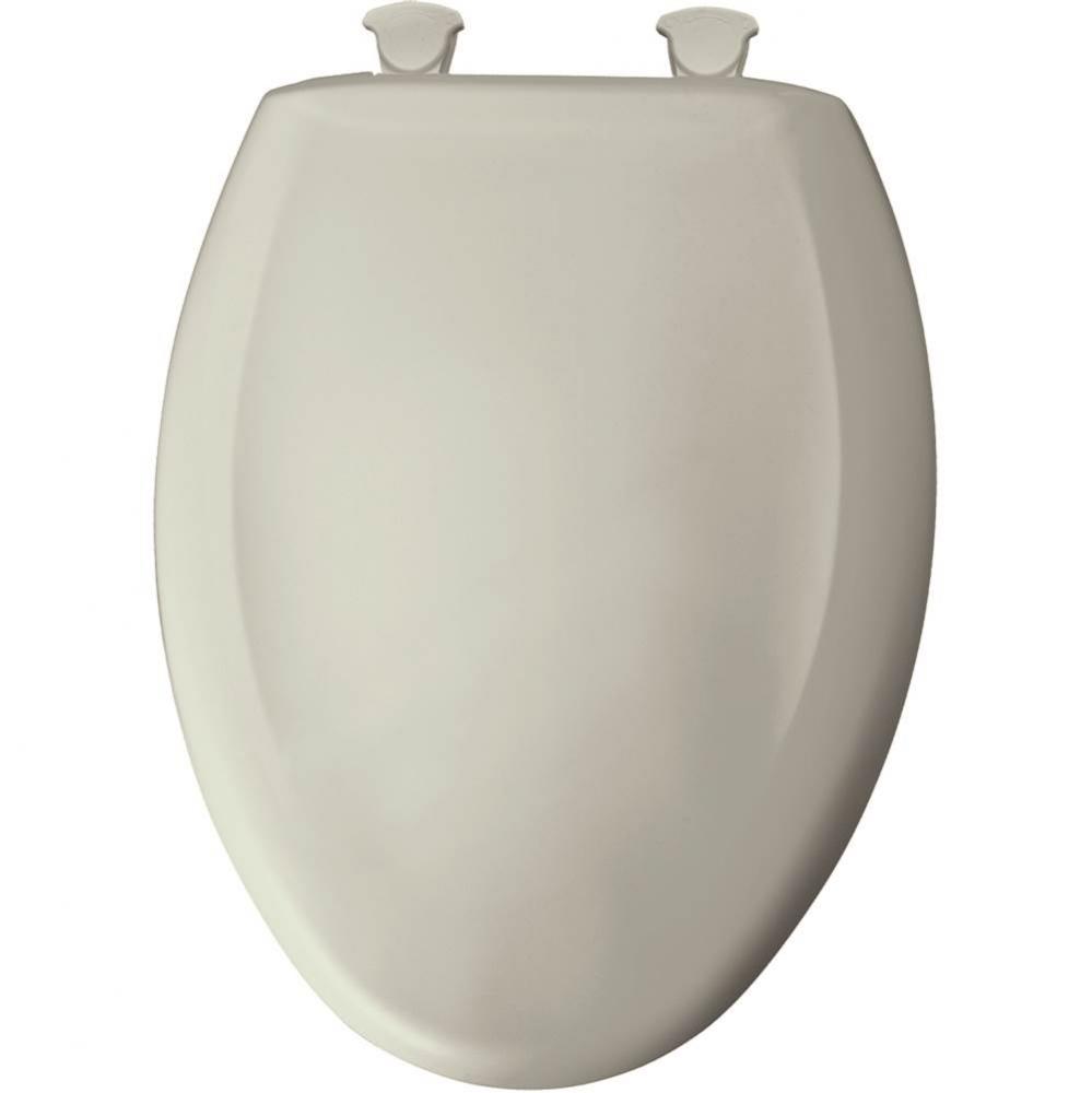 Elongated Plastic Toilet Seat in Sage with STA-TITE Seat Fastening System, Easy-Clean & Change