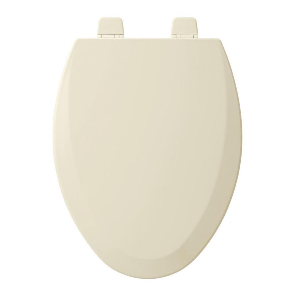 Elongated Enameled Wood Toilet Seat in Biscuit with Top-Tite STA-TITE Seat Fastening System and Pr