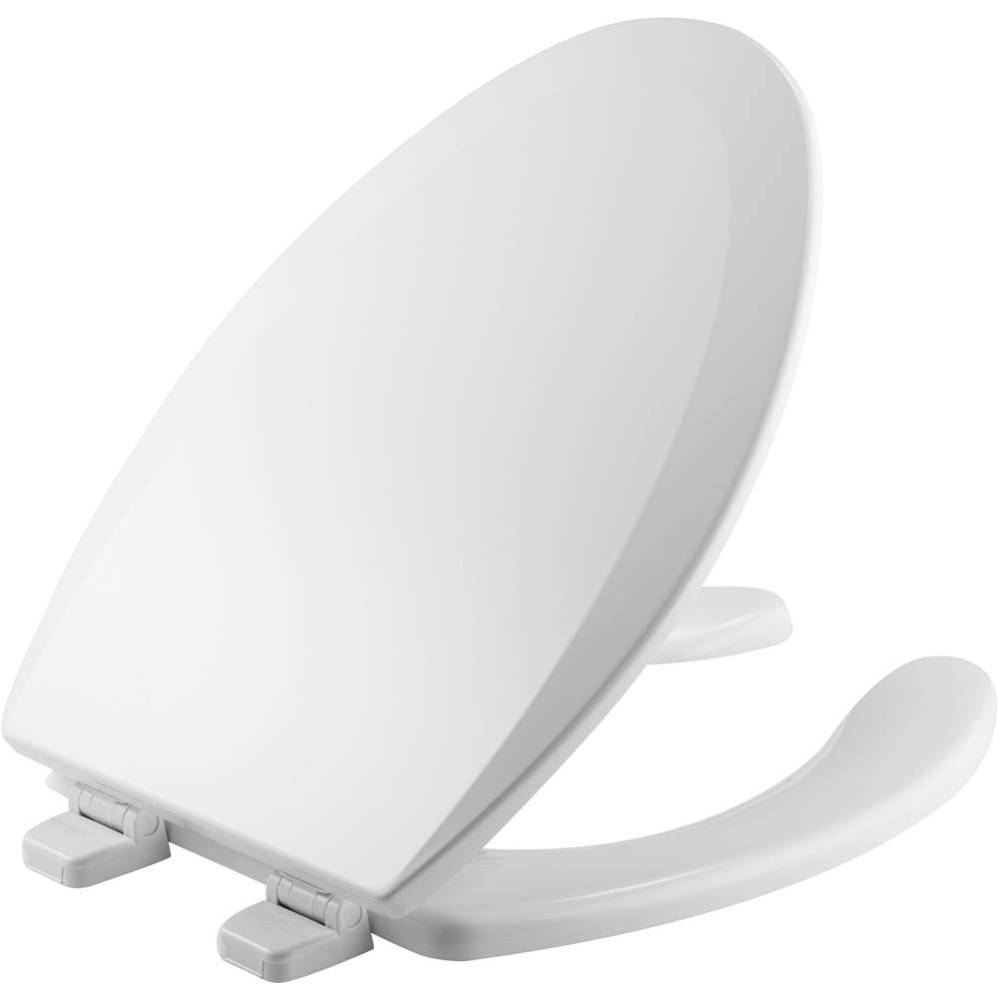 1550TTT Bemis Elongated Enameled Wood Toilet Seat in White Featuring Top-Tite Stay-Tite Seat Faste