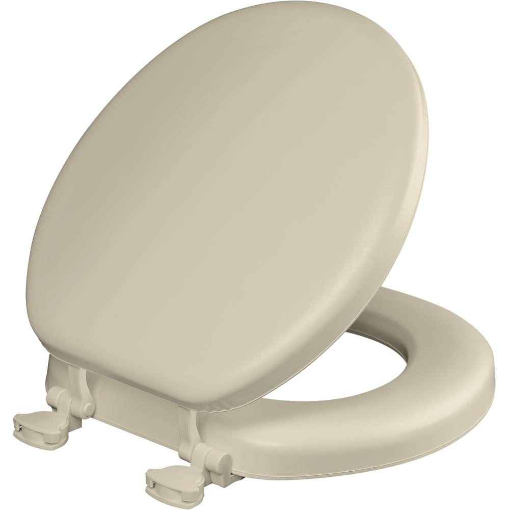 15EC Mayfair by Bemis Eden Round Cushioned Vinyl Soft Toilet Seat in Bone Featuring Stay-Tite Seat