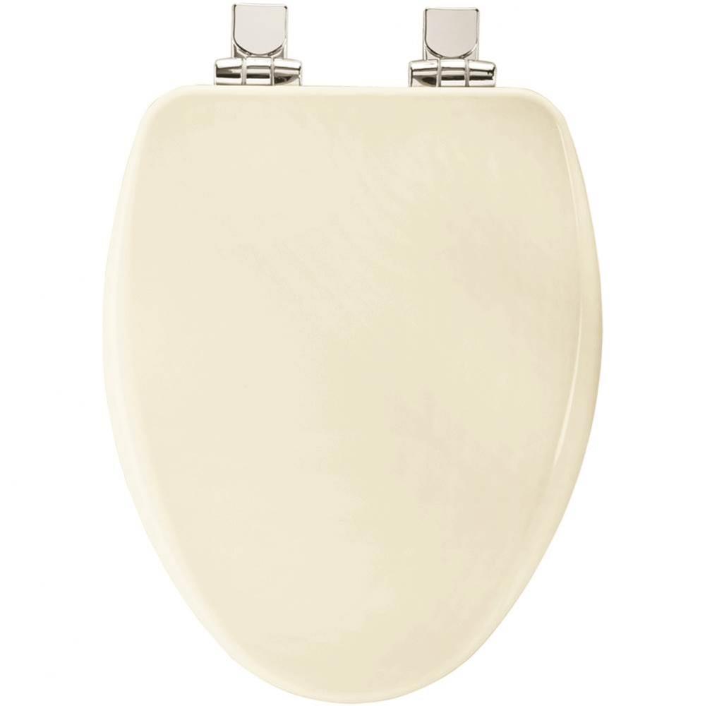 Alesio II Elongated High Density Enameled Wood Toilet Seat in Biscuit with STA-TITE Seat Fastening