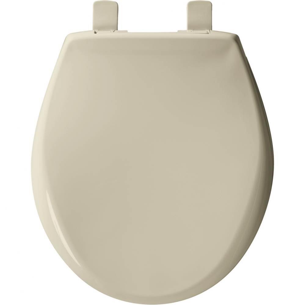 Bemis Affinity® Round Plastic Toilet Seat in Bone with STA-TITE® Seat Fastening System