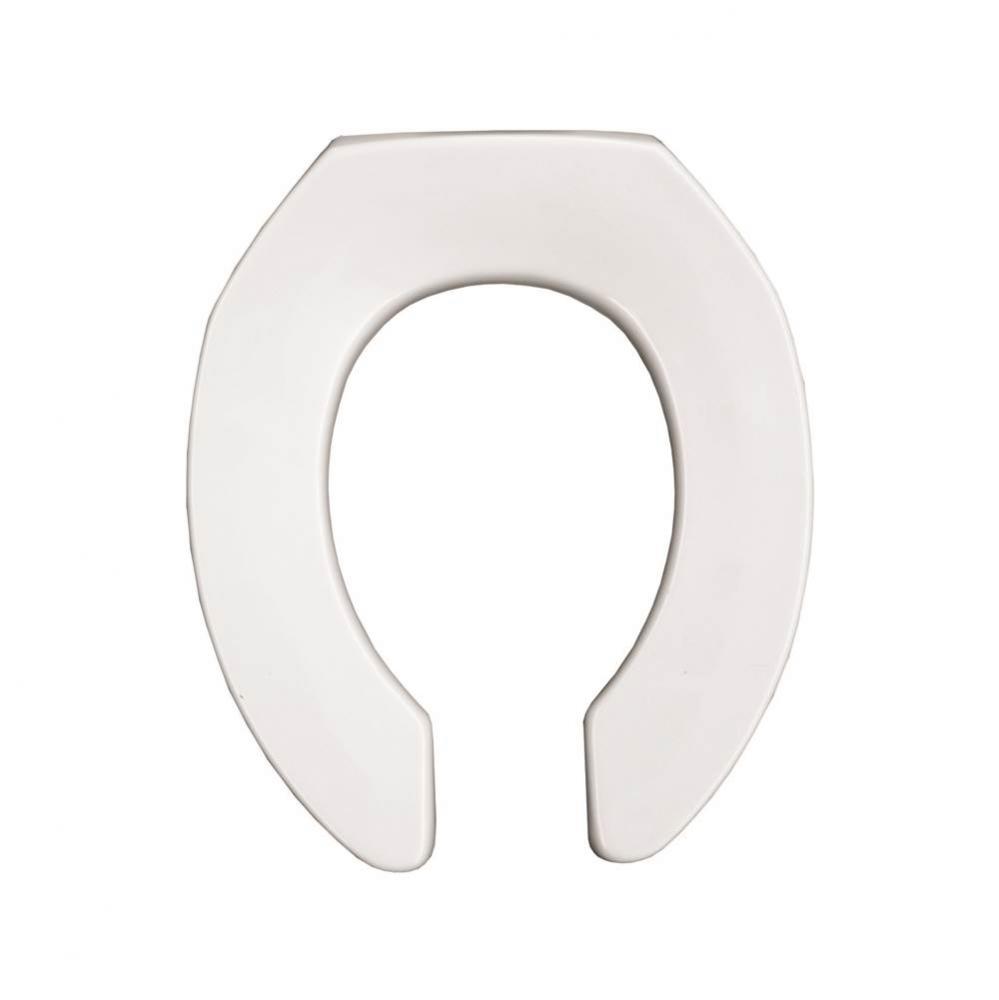 Bemis Round Open Front Less Cover Plastic Medic-Aid® Toilet Seat in White with STA-TITE®