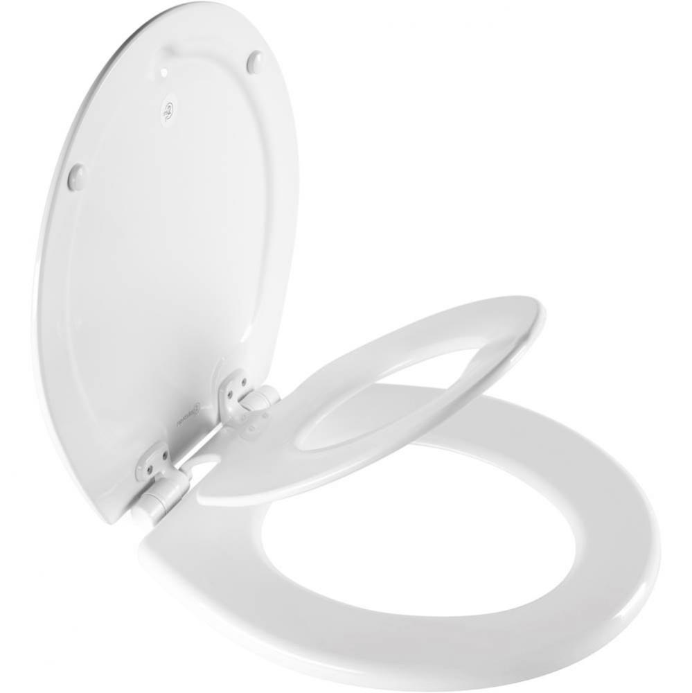 Bemis NextStep2® Child/Adult Round Toilet Seat in White with STA-TITE® Seat Fastening Sy