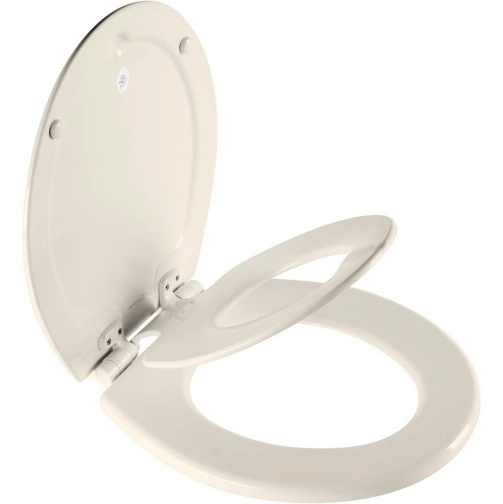 Bemis NextStep2® Child/Adult Round Toilet Seat in Biscuit with STA-TITE® Seat Fastening