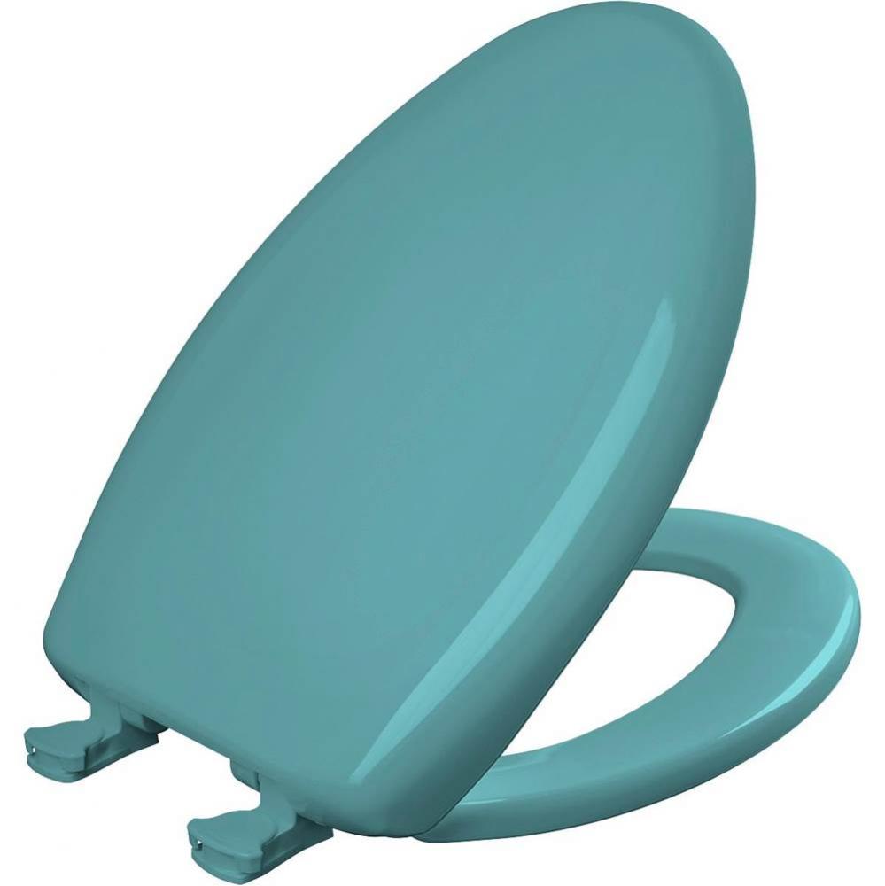 Elongated Plastic Toilet Seat with WhisperClose with EasyClean & Change Hinge and STA-TITE in