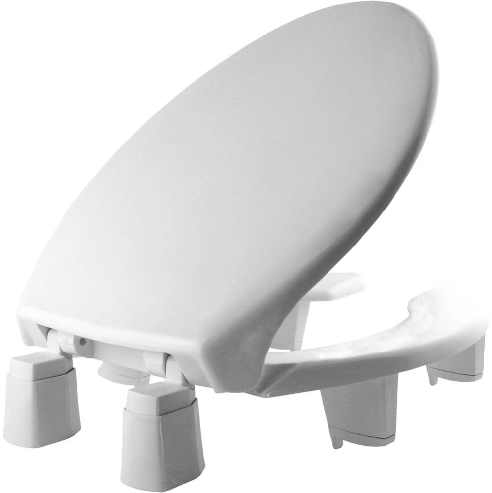 E82350TC Bemis Independence Steadfast Elongated Plastic Toilet Seat Featuring Stay-Tite Commercial