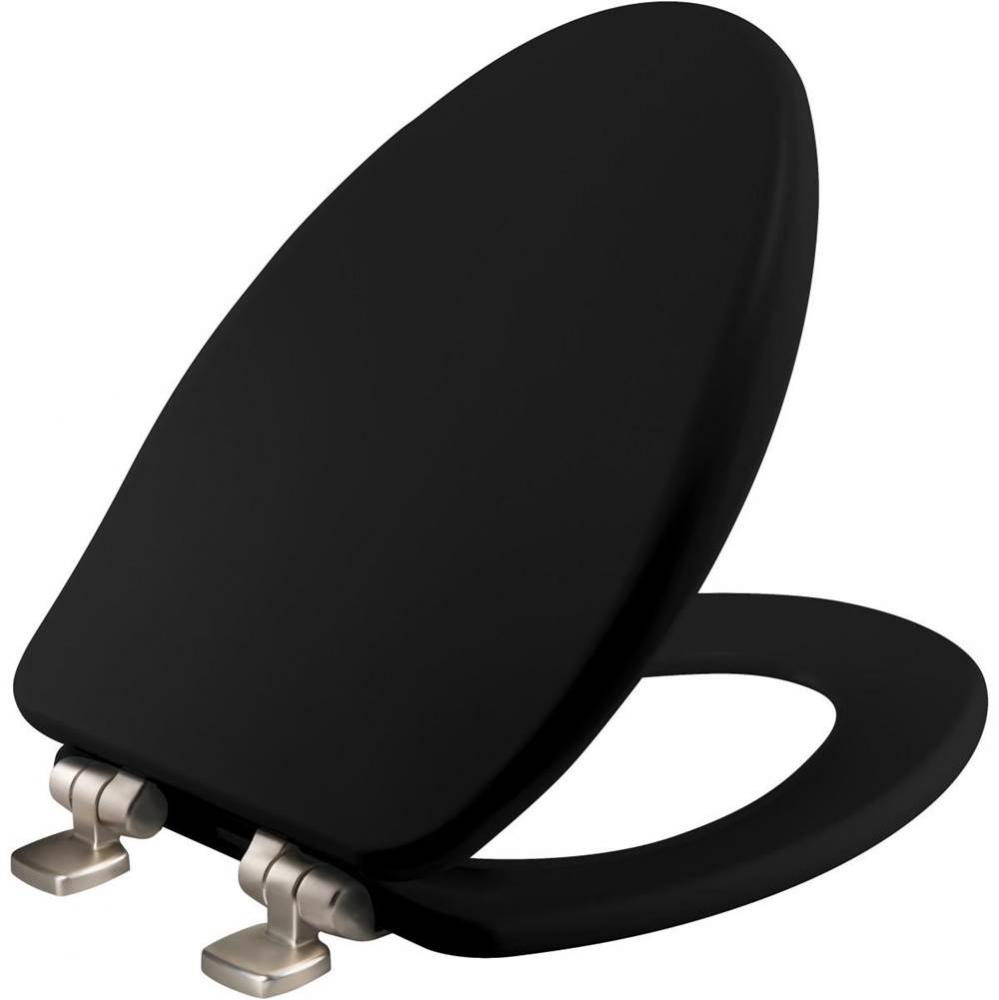Bemis Alesio™ Elongated High Density™ Enameled Wood Toilet Seat in Black with STA-TITE® S